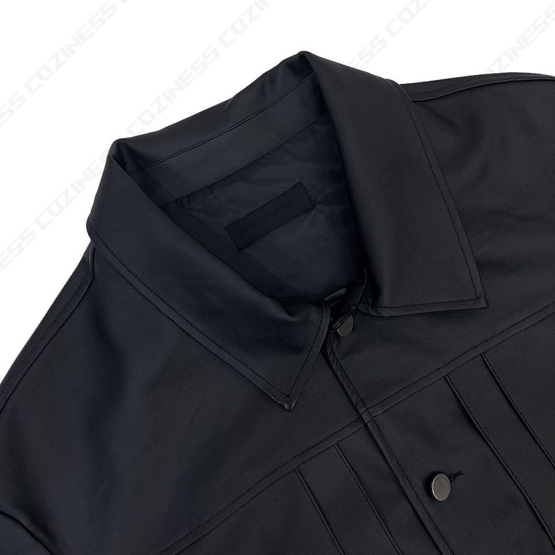 EV leather pin tuck jacket (3 colors)