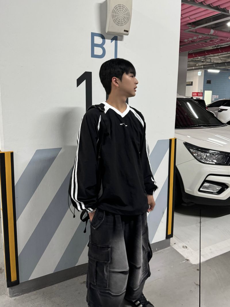 twin nylon sweatshirt