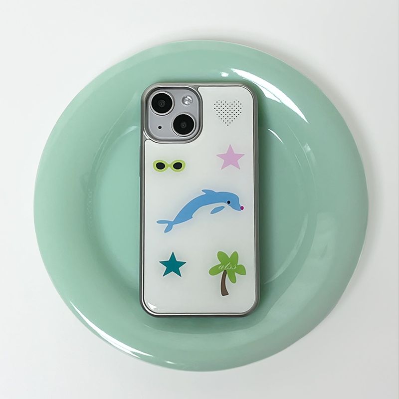dolphin epoxy silver bumper case