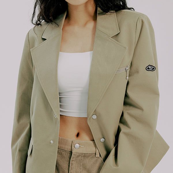 ROMANTIC CROWN（ロマンティッククラウン）の「WIDE SNAP BLAZER（Jackets/Outerwear）」