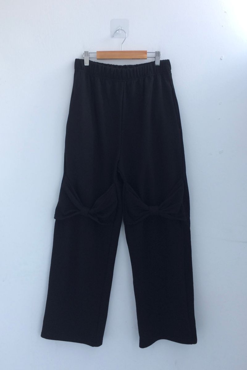 Double ribbon knee-point pants