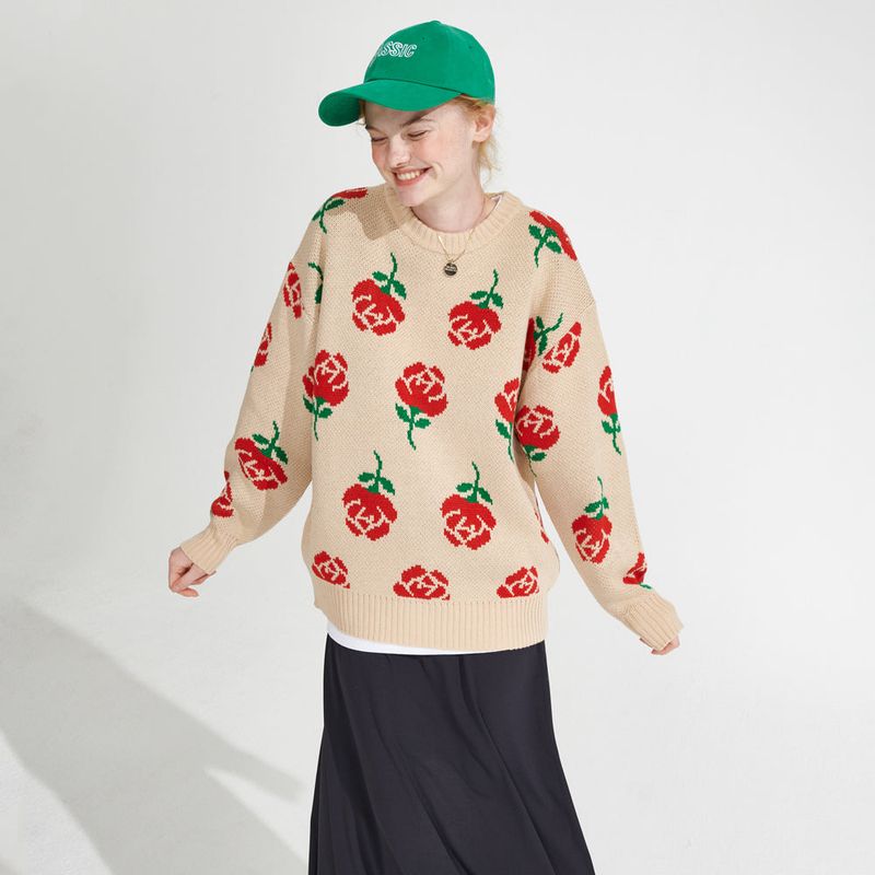 Rose pattern Knit