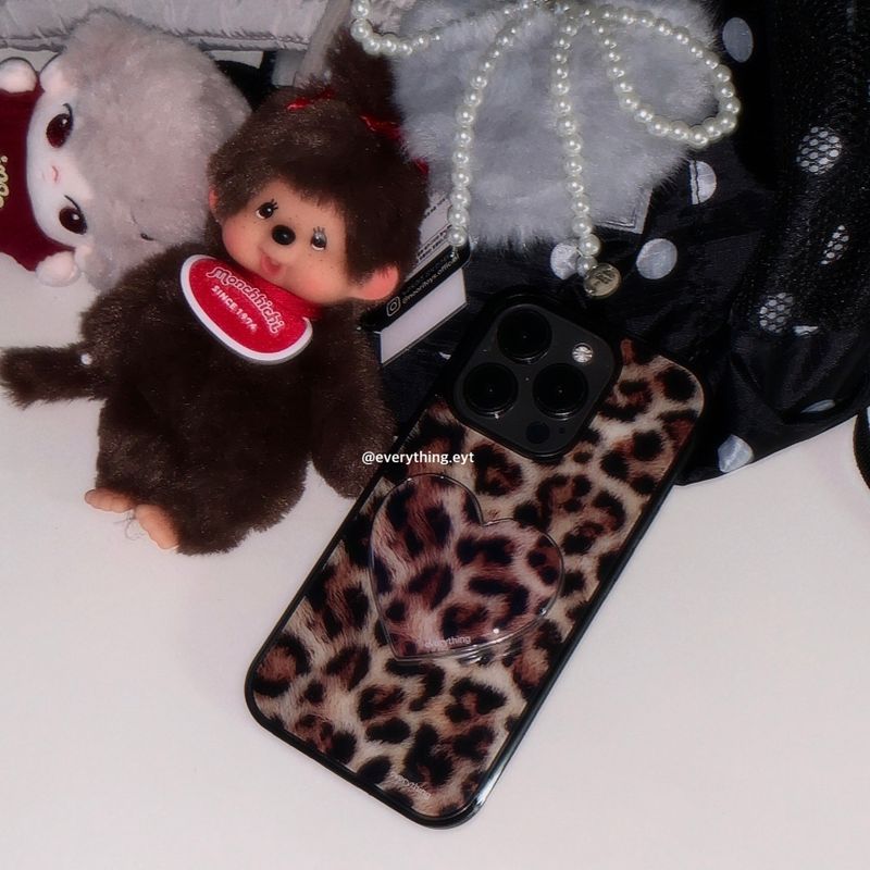leopard fur heart tok (3 color)