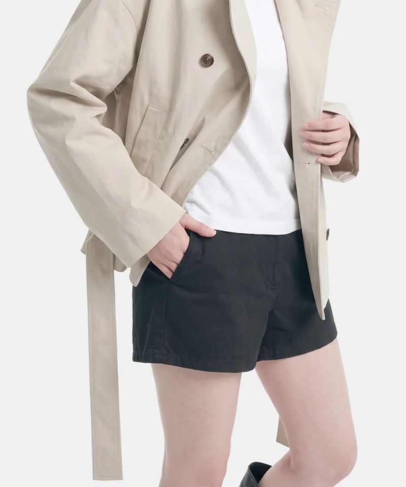 Adele Double-breasted Trench Short Jacket