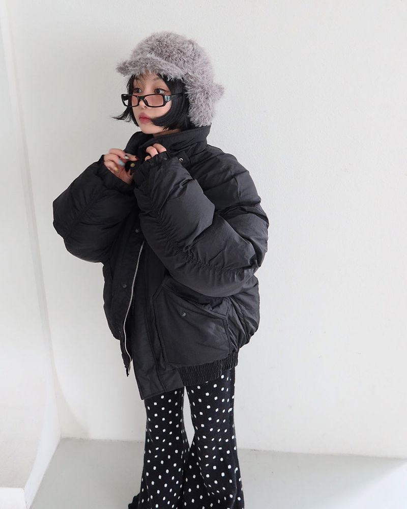 Earrings Roll Up Fur Truffer Hat
