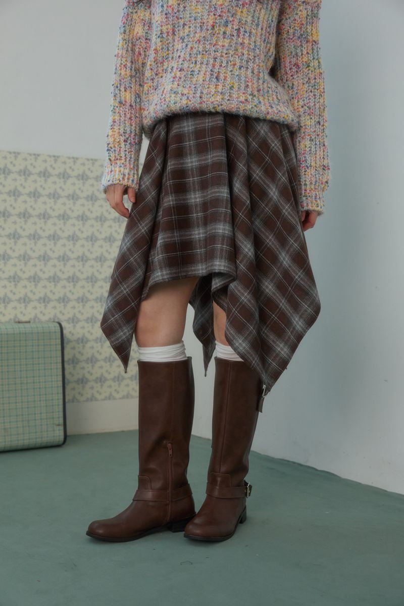 FROST CHECK LAYERED SKIRT