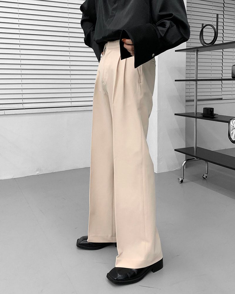 90's Meredith Twotuck Wide Slacks (3 colors)