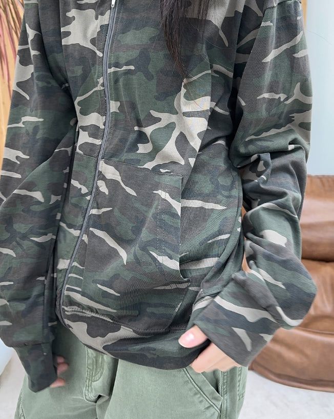 Ferren Camo Light Hood Zip-Up