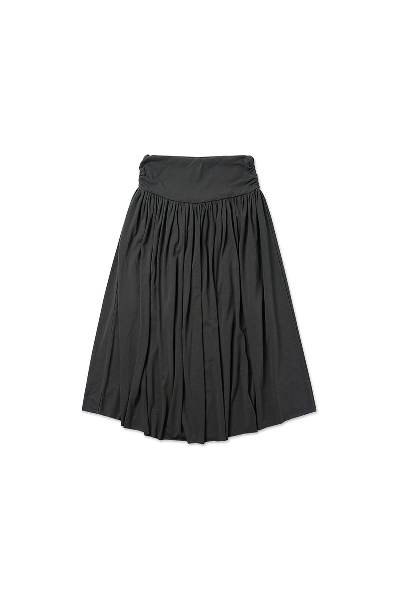 Mona shirring skirt_charcoal