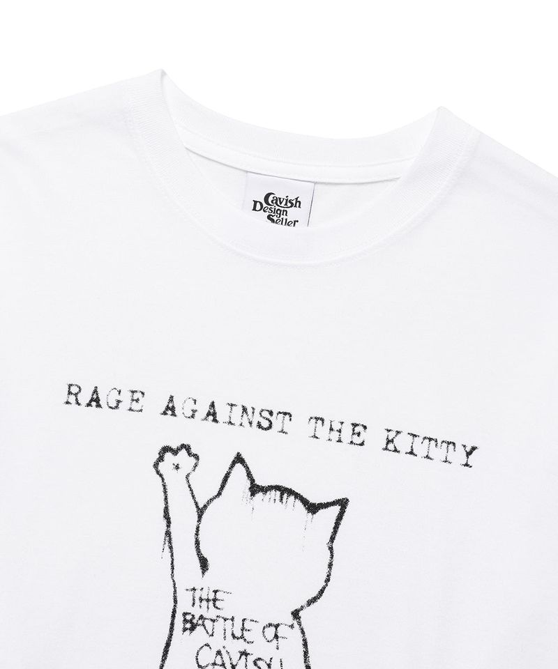 GRAFFITI CAT LS TEE WHITE(CV2FFFT552A)