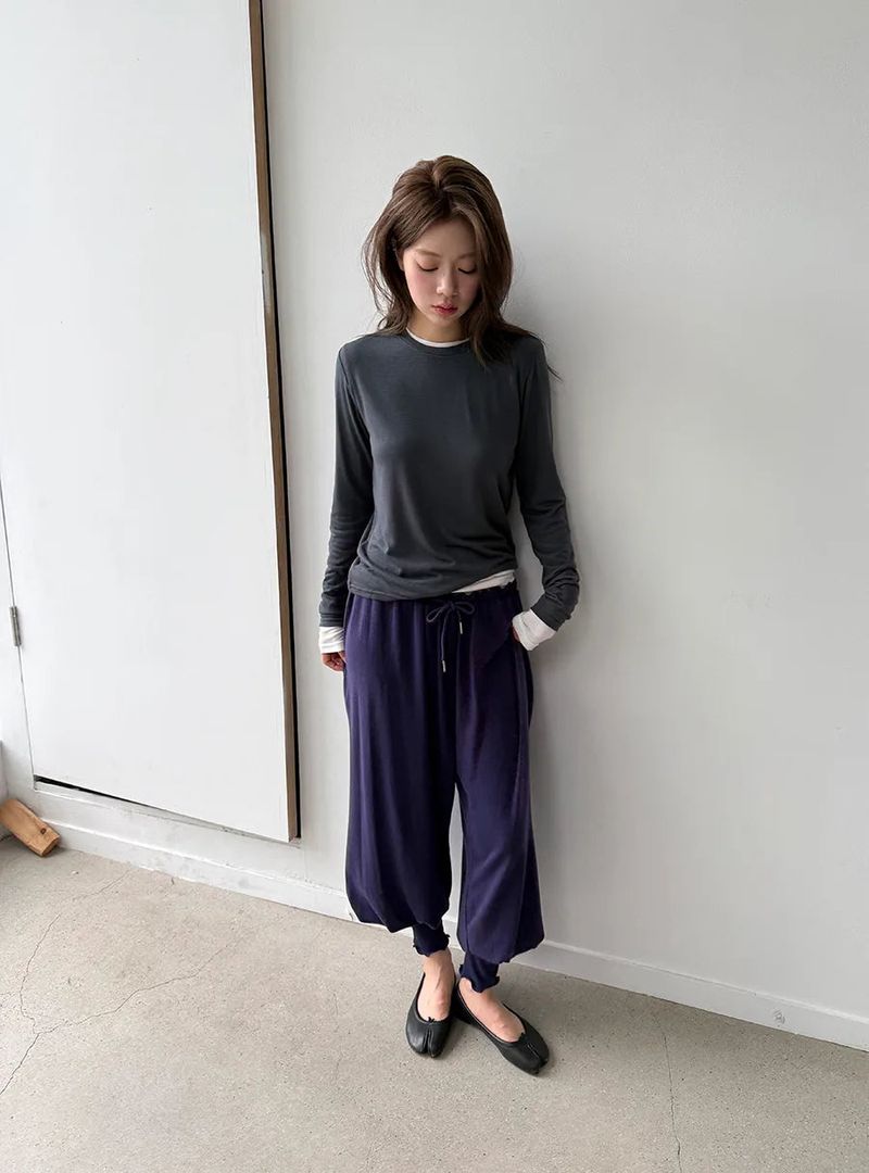shirring loose pants