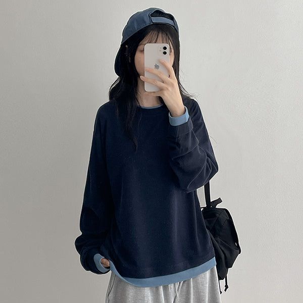 hijjoo（ハイチュー）の「CIS Span Loose-Fit Layered Long-Sleeve T-Shirt (6 colors)（Tops）」