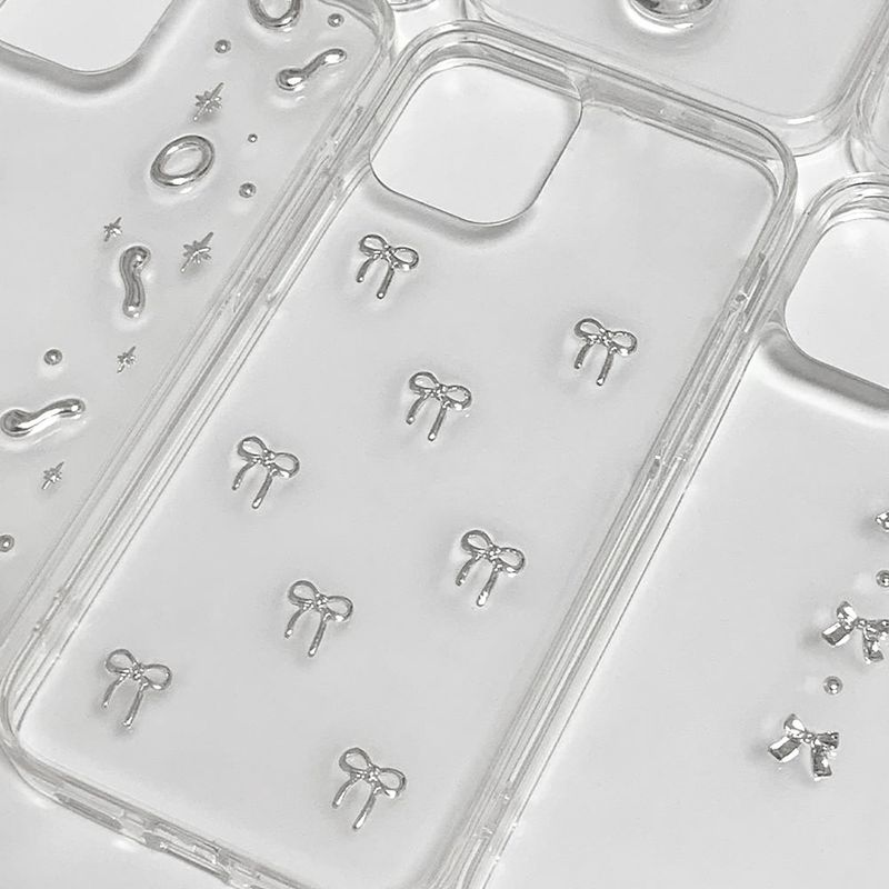 [MADE] Silver ribbon Resin Case