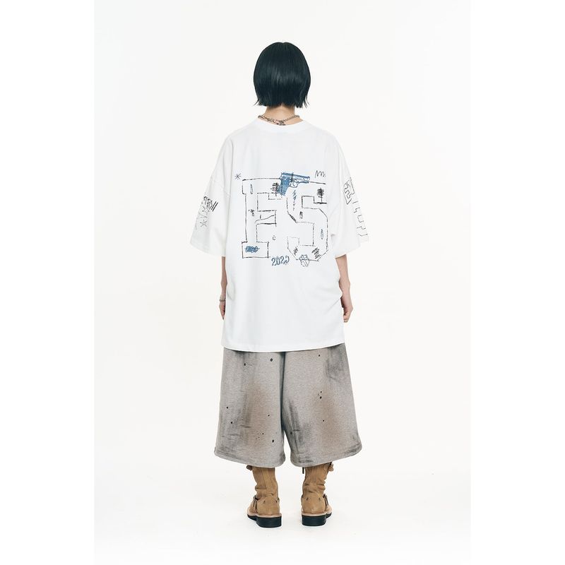Doodle Pigment Short Sleeve - White