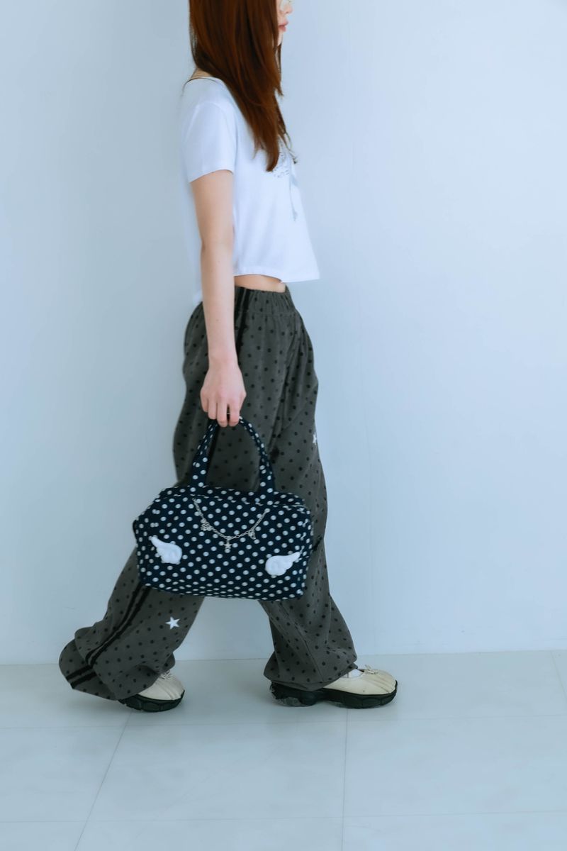 LITALMUTE（リタルミュート）の「エンジェルドットバッグ (navy)（バッグ）」