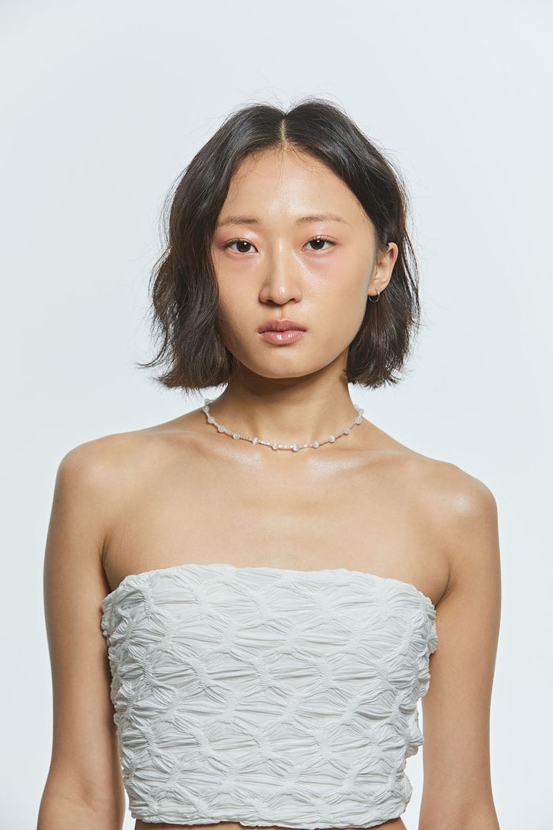 catseye necklace (white)