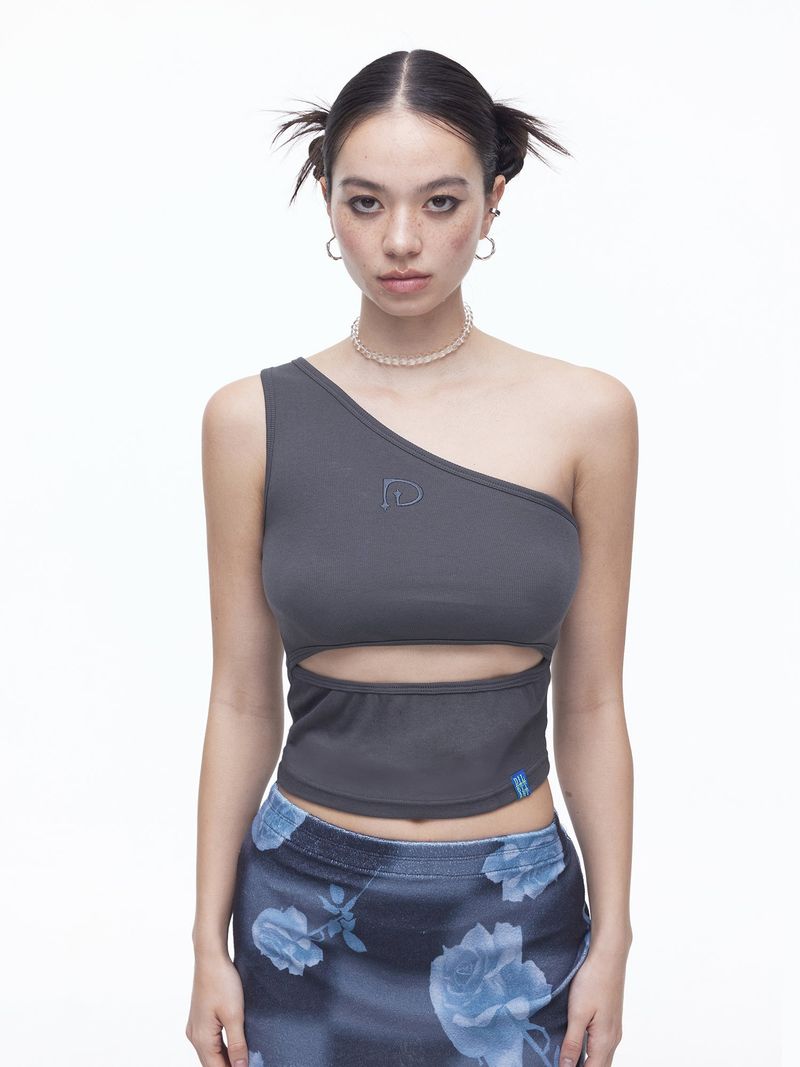 Unbalance Cut-out Sleeveless T(CH)