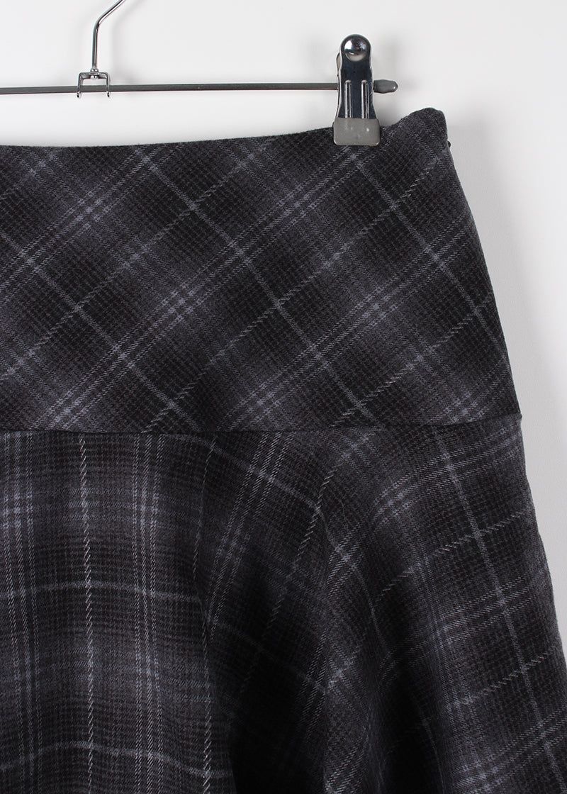 CHECK FLARE SKIRT