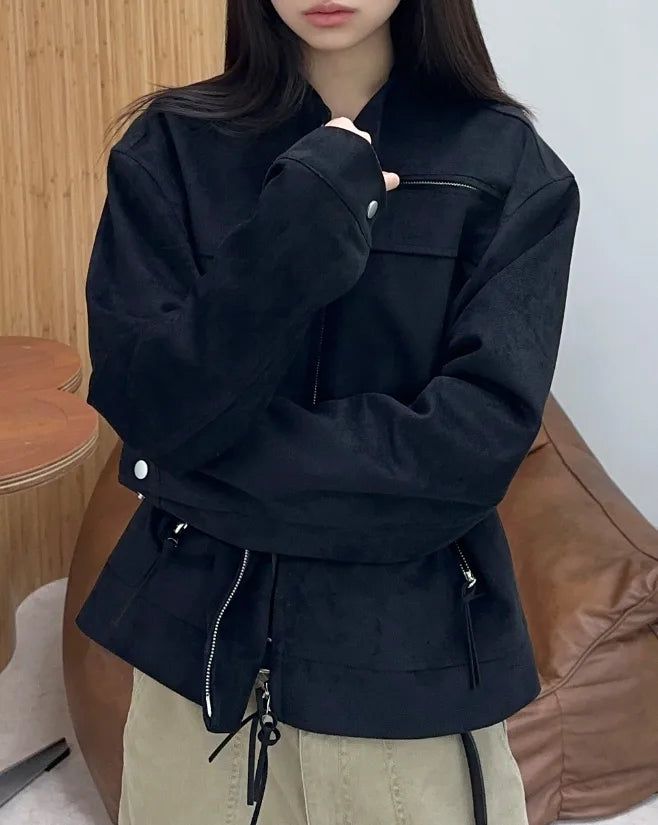 Aaron Suede Crop Jacket