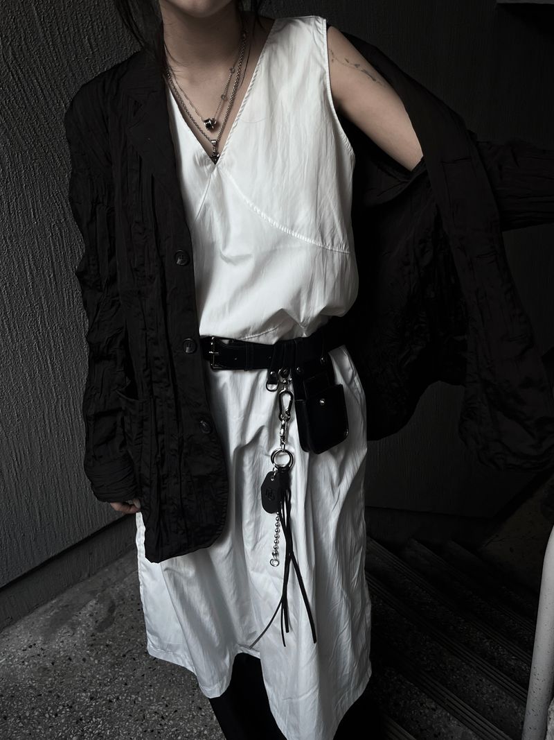 [unisex] ringkle pleated jacket