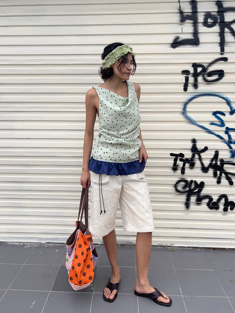 UnsocialNight dot sleeveless top
