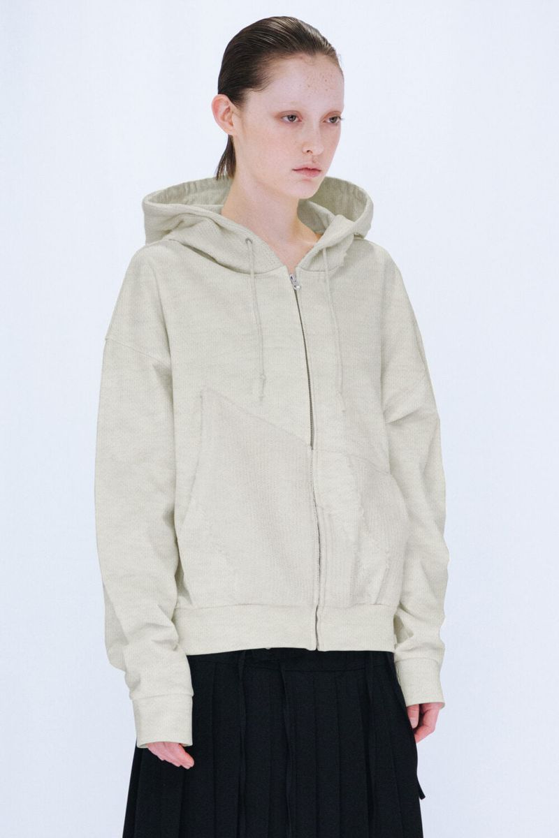 KNIT LAYERED HOODIE
