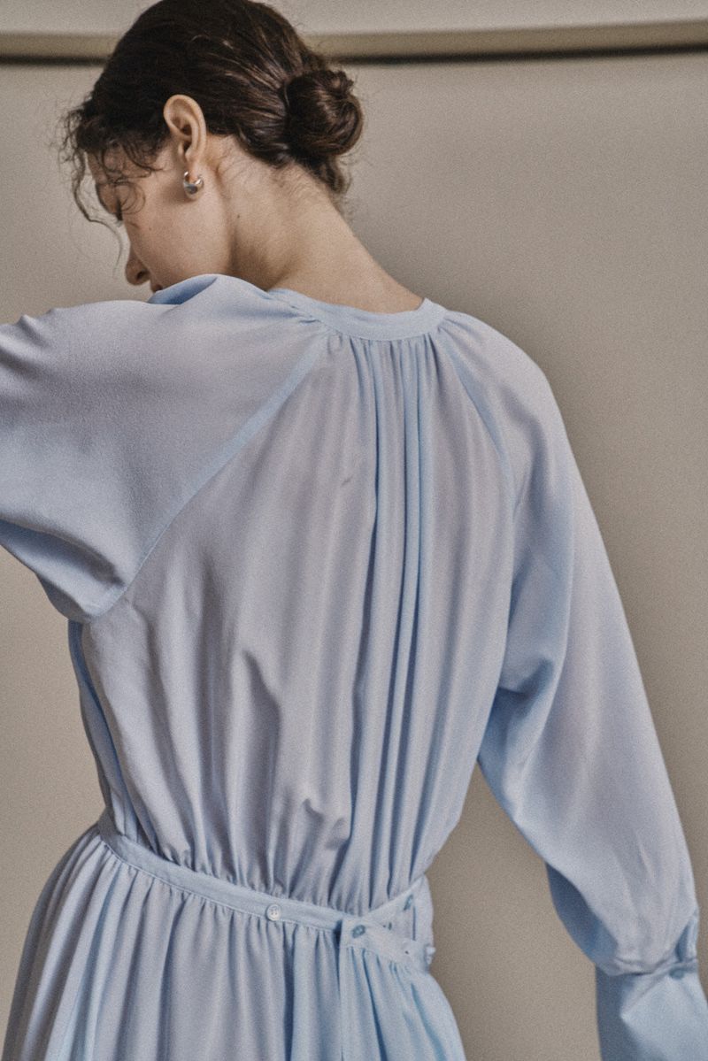 MYTHIC DRESS_BLUE GRAY