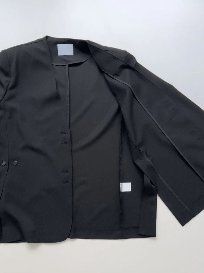 Dawson Slit Collarless Over Fit Jacket