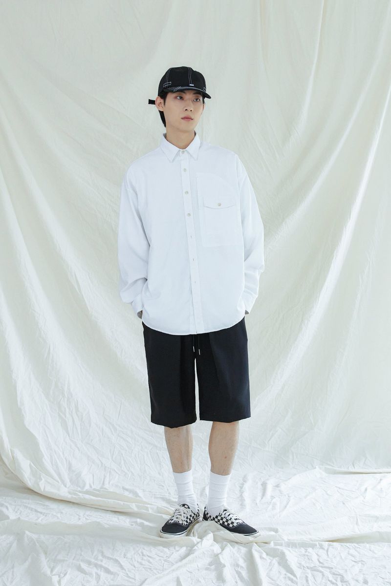 ONE TUCK BERMUDA PANTS BLACK