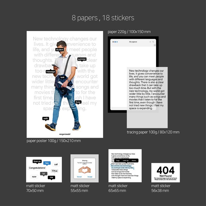oab digital pack / scrap sticker set