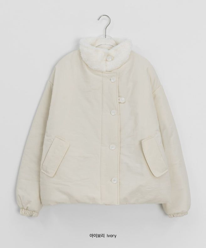 Qumi High Neck Wool Padding Jumper