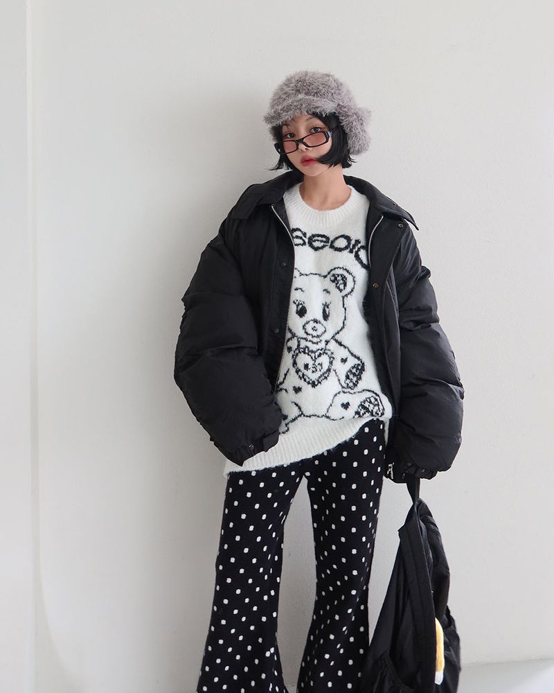 Earrings Roll Up Fur Truffer Hat