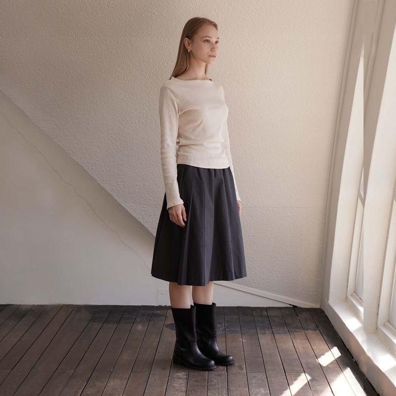 Cream Boatneck Top