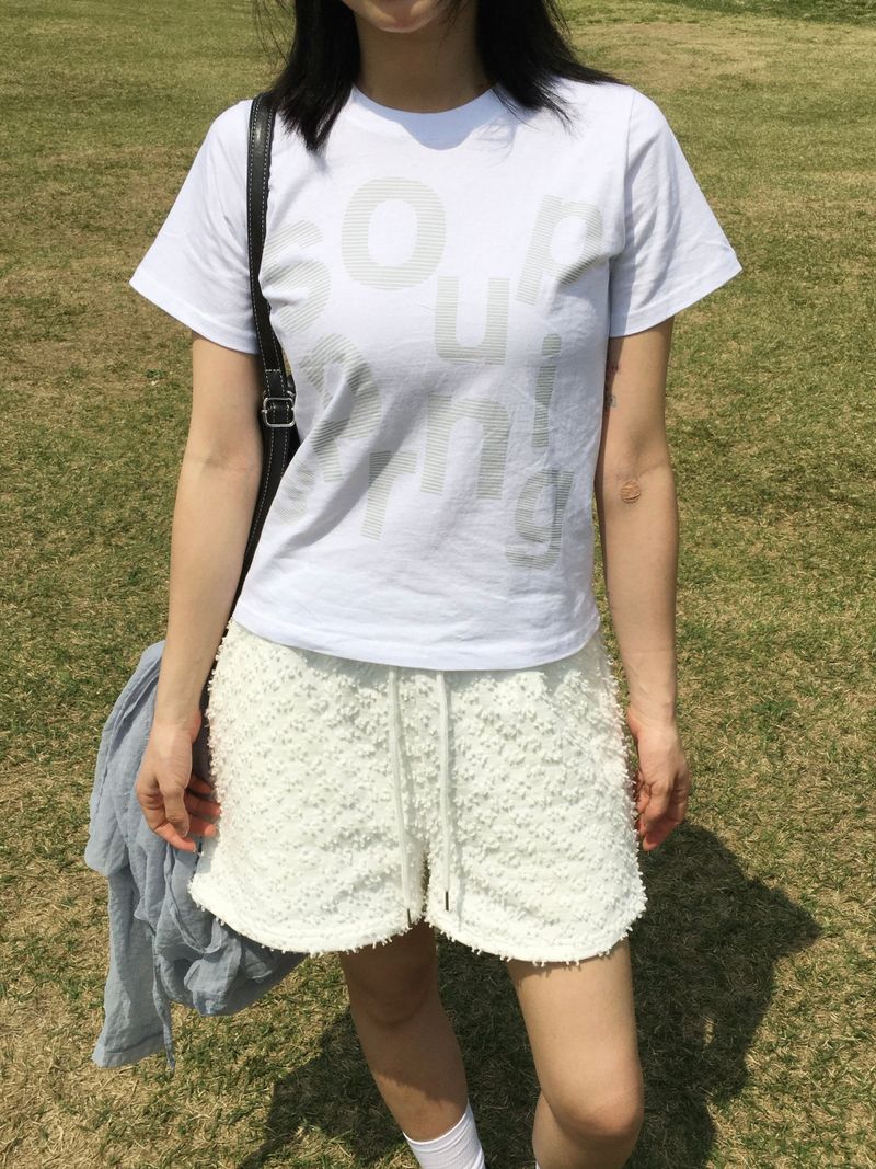 RITCORE(リットコア)の「Pring Mix Lettering Crop Top (3c)(Tops)」