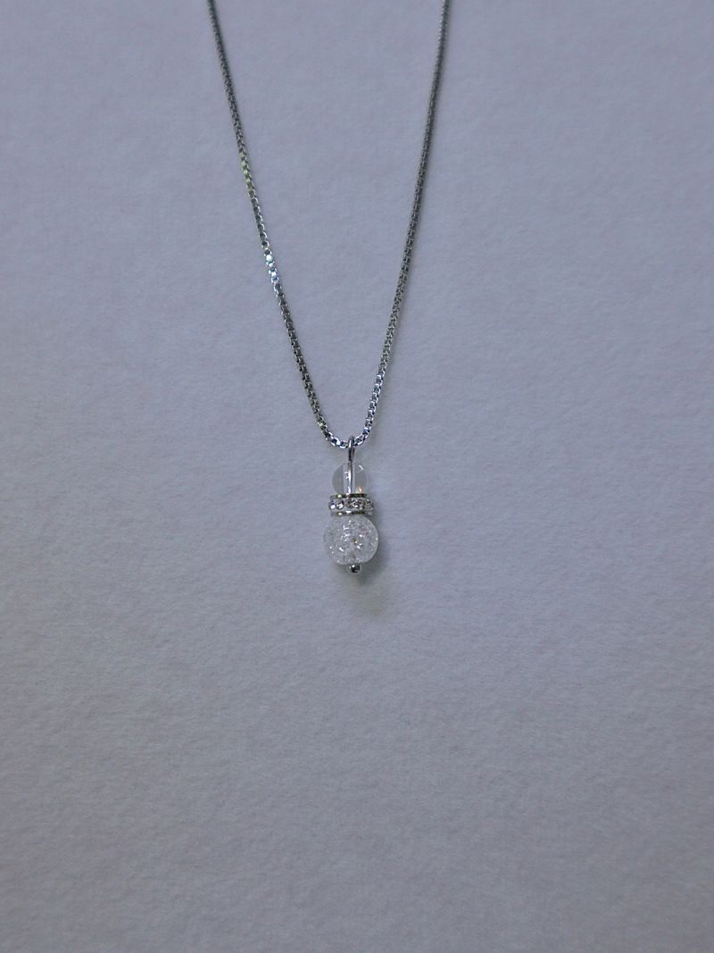 crack crystal drop necklace