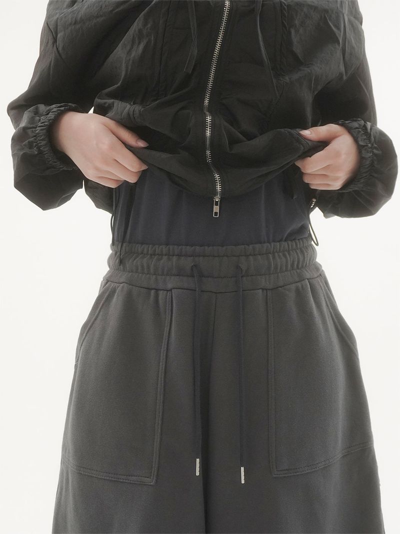 Crinkle shirring ribbon windbreaker -2C