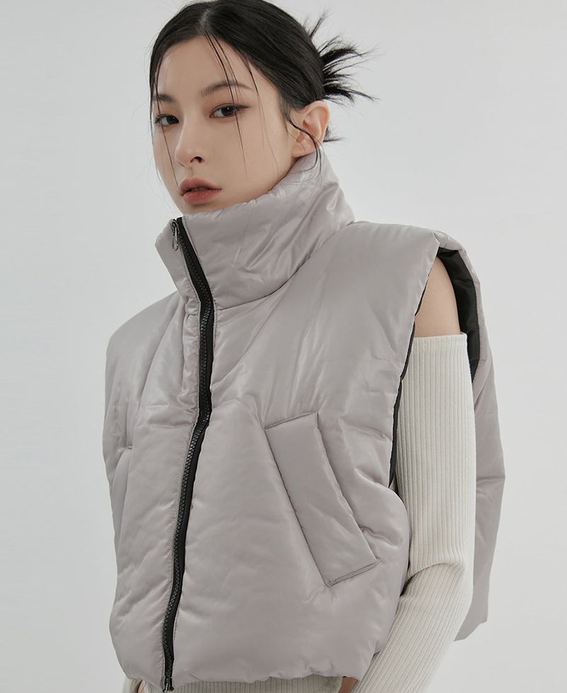(UNISEX)グルークロップベストダウン