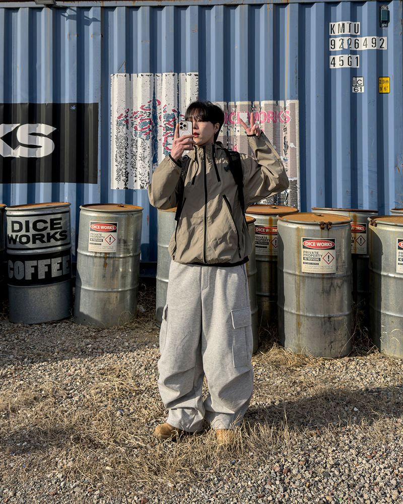 CALVET Zip-Up Hooded Windbreaker