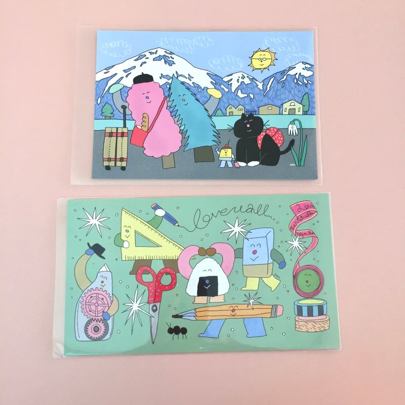 SEN STUDIO(センススタジオ)の「イラストポストカードセット (2ea)(雑貨/ステーショナリー)」