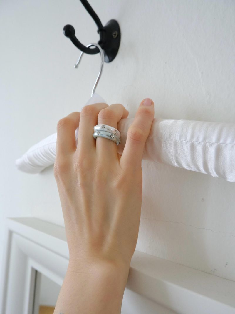 cubic pearl ring
