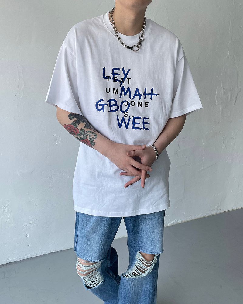 COZINESS（コジネス）の「OW Object Lettering Short-Sleeved T-Shirt (2 colors)（Tops）」