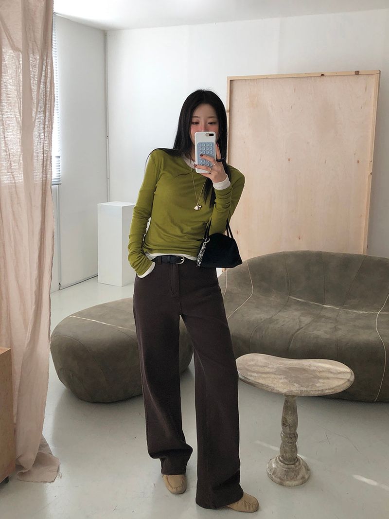 [MADE] Fodit Wool Tencel Layered Tee