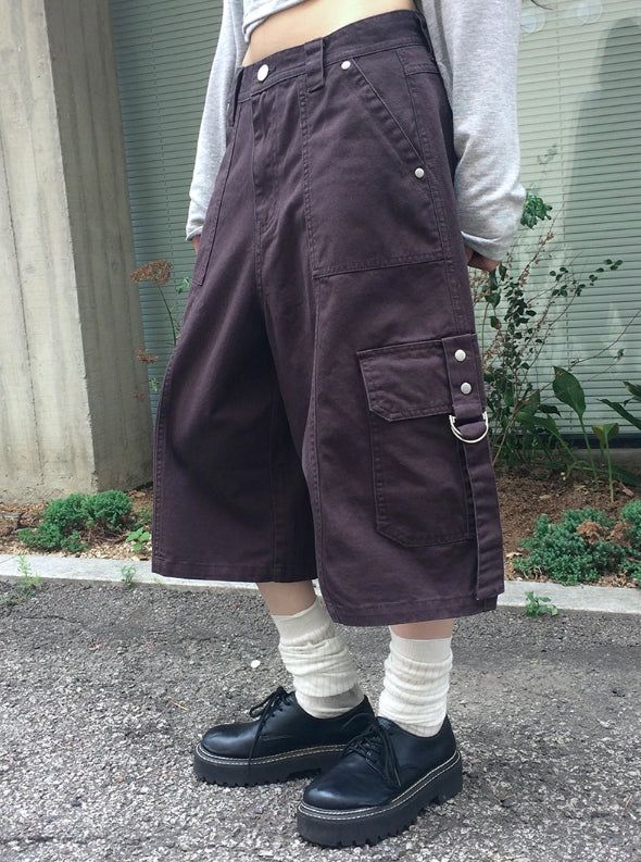 Coby Cargo Pocket Buckle Bermuda Pants