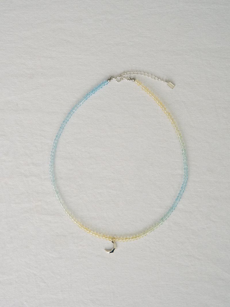 [MADE] Silver925_Gradation Moon_N (Sky Yellow, Black White)