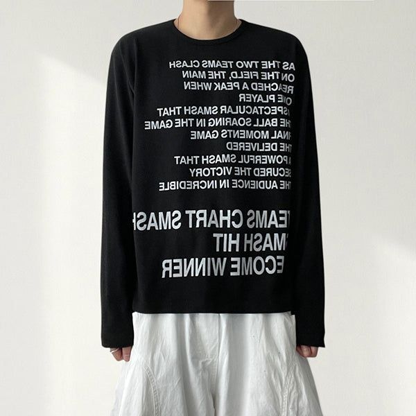 voarc（ボアク）の「Mass lettering solid cotton cropped long-sleeved shirt（Tops）」