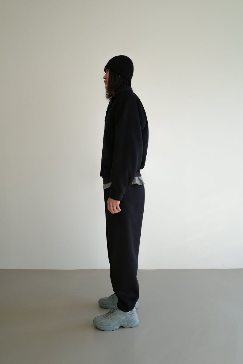 ウールジップアップジャンパー, ブラック