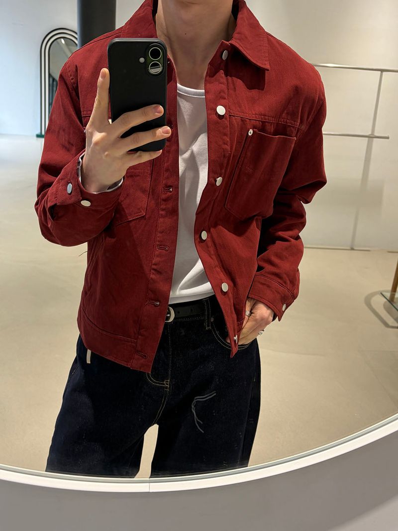 Rivet dyeing trucker jacket(3color)