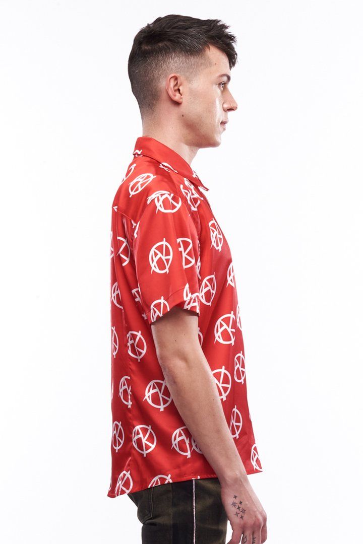 ANARCHY SATIN BUTTON DOWN
