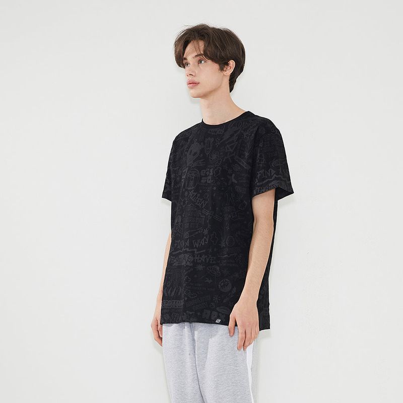 AOX(エーオーエックス)の「Alien graffiti SS tshirt(Black)(Tops)」
