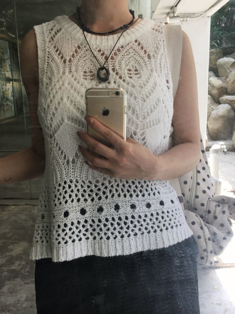 SUNSET FESTIVAL MESH CROP KNIT NASHI (6c)